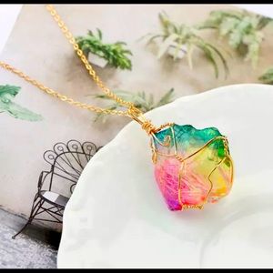 Natural Stone pendant Necklace